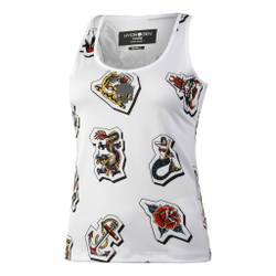 Женская теннисная майка Hydrogen Tattoo Tank Top Women - White, Multicoloured