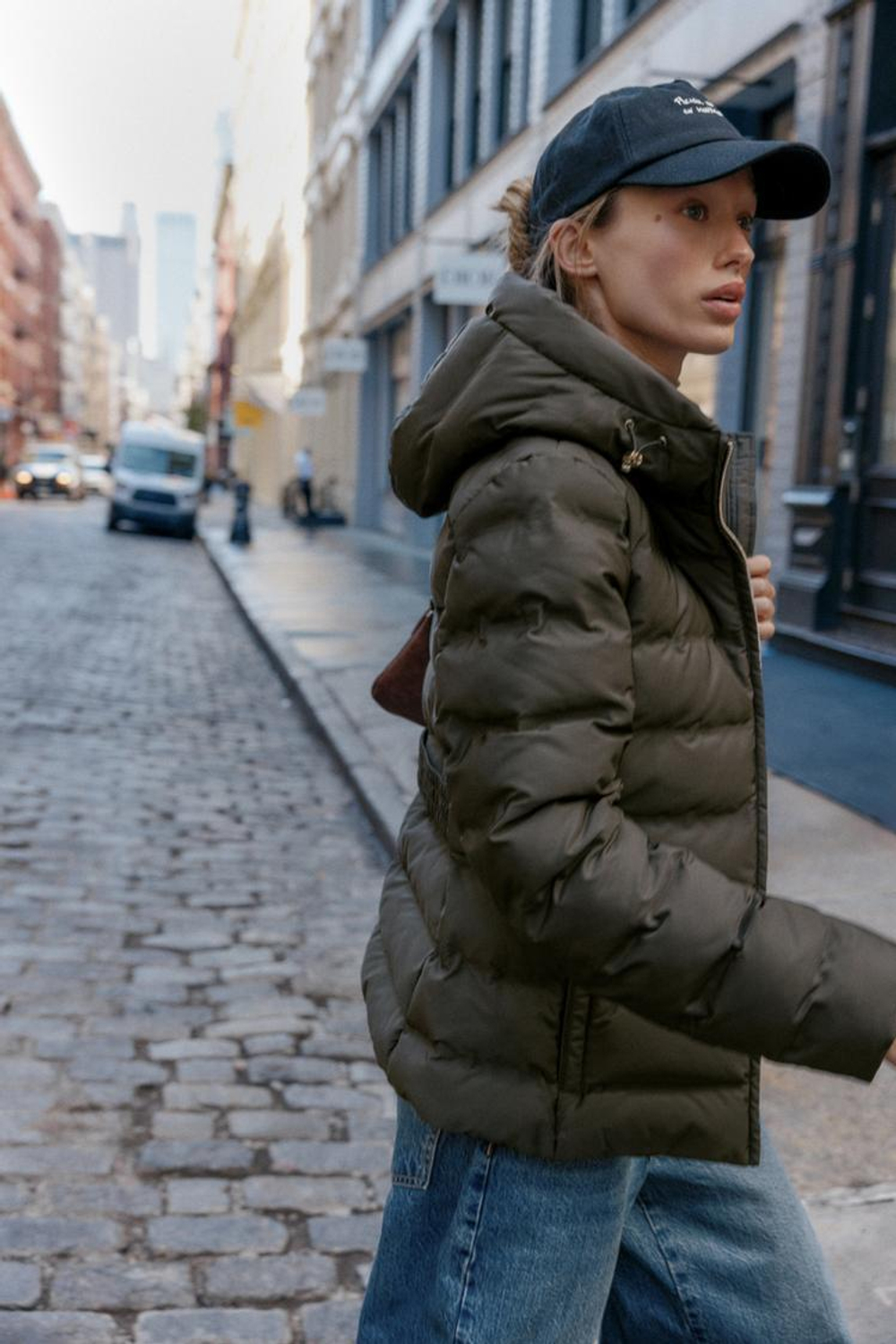 ZARA КОРОТКИЙ ПРИТАЛЕННЫЙ АНОРАК WATER REPELLENT WINDPROOF, ХАКИ