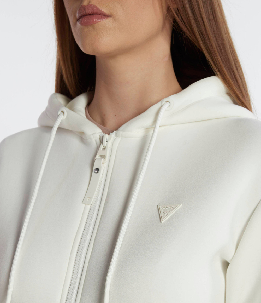 Худи ALLIE SCUBA HOODIE ZIP GUESS ACTIVE - белый(V3RQ11 K7UW2)