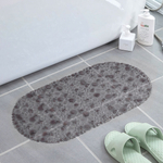 Коврик для ванной 64*33см "Галька" серый