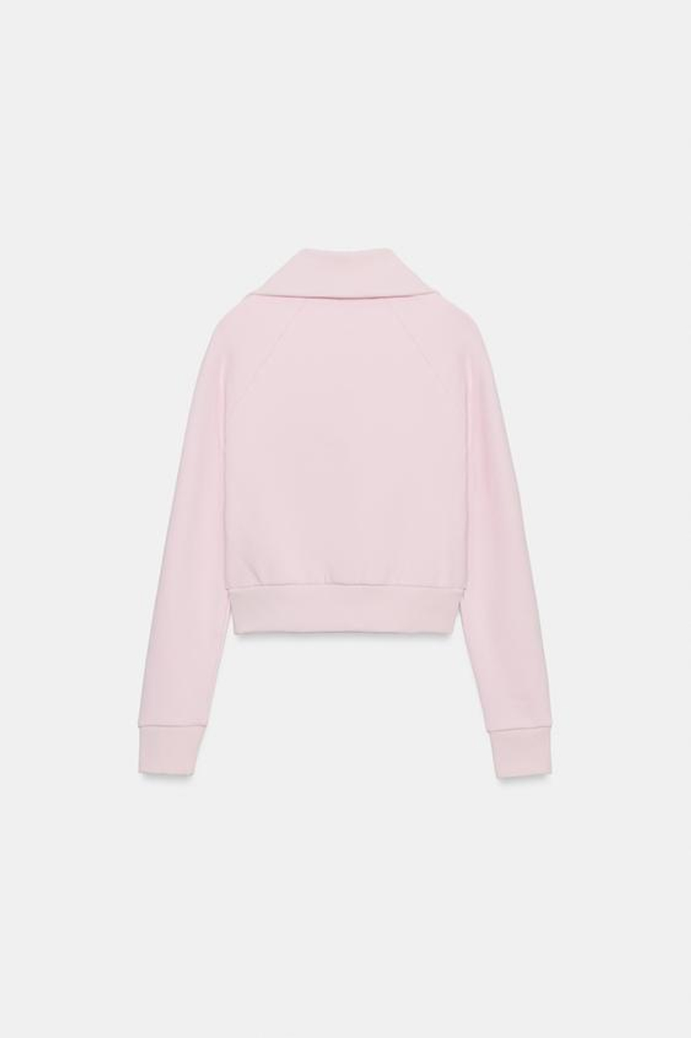 ZARA ТОЛСТОВКА ИЗ ФЛИСА НА МОЛНИИ, ПАСТЕЛЬНО-РОЗОВЫЙ