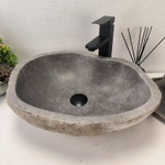 Каменная раковина из речного камня RS-63653 (49*38*15) 0122