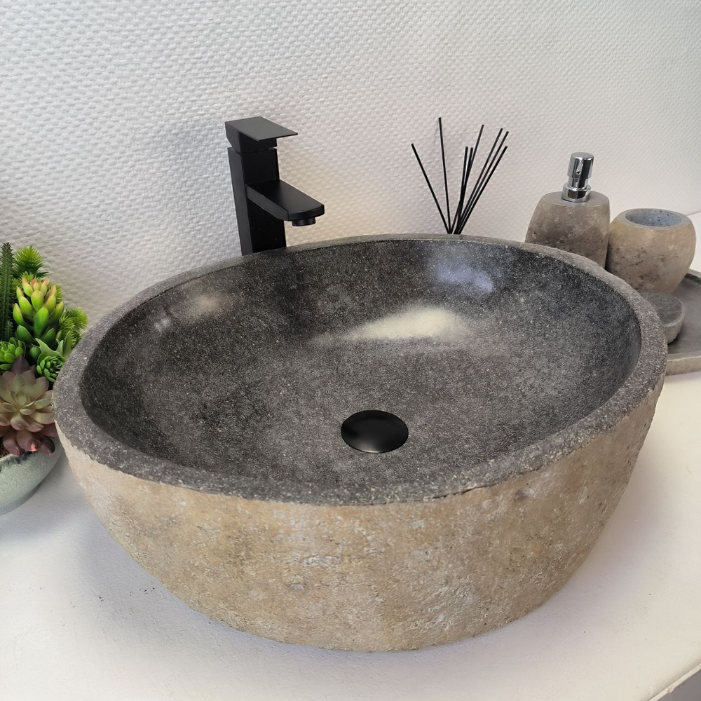 Раковина из речного камня RS-63381 (54*44*16) 0123