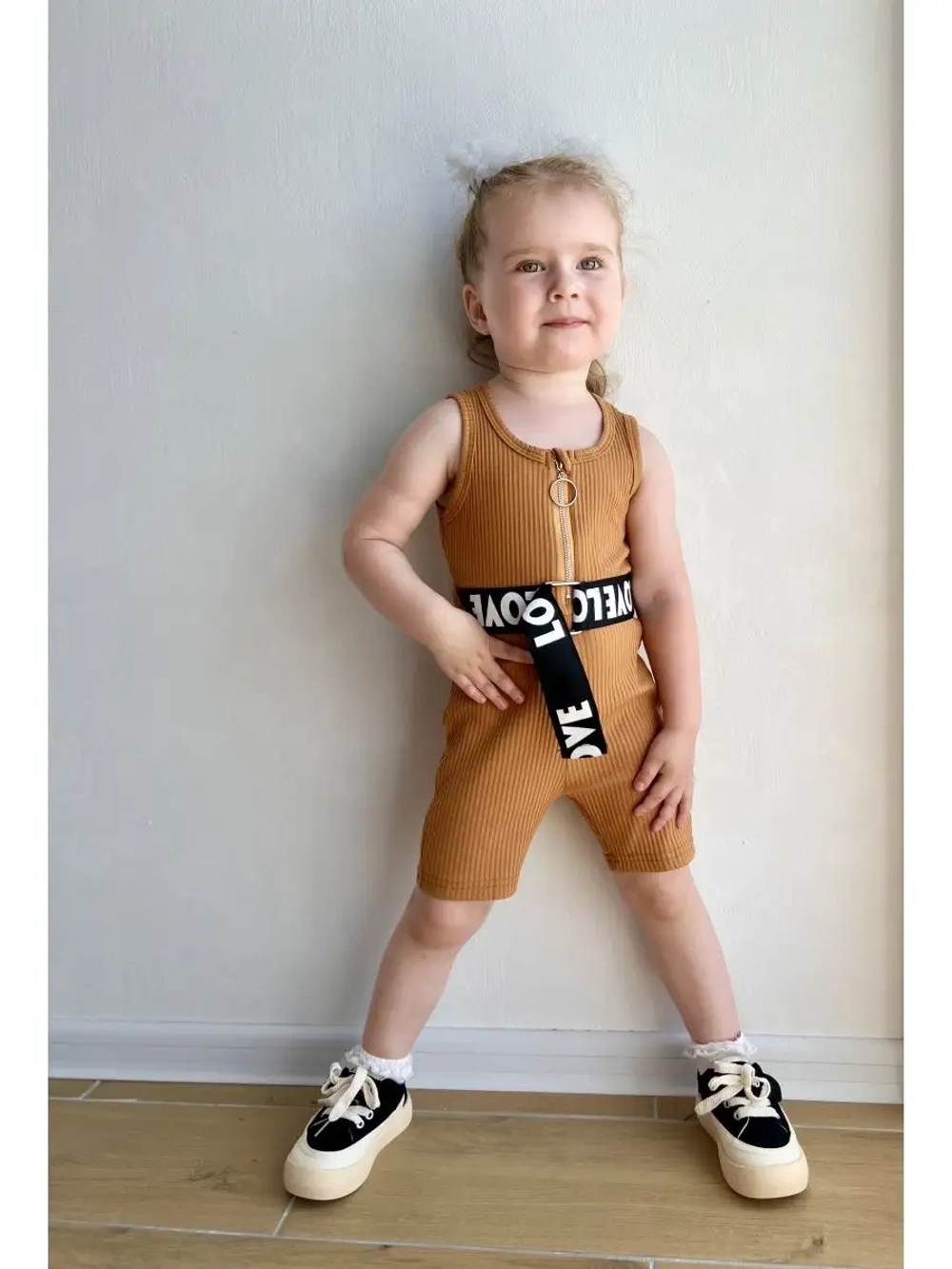 Комбинезон летний в рубчик