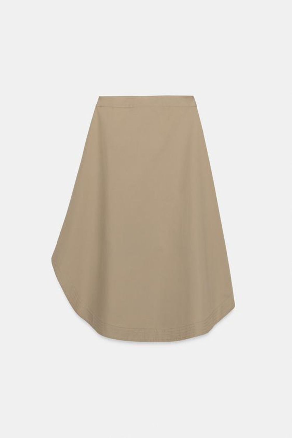ZARA ЮБКА МИДИ АСИММЕТРИЧНОГО КРОЯ, РЫЖЕВАТО-КОРИЧНЕВЫЙ