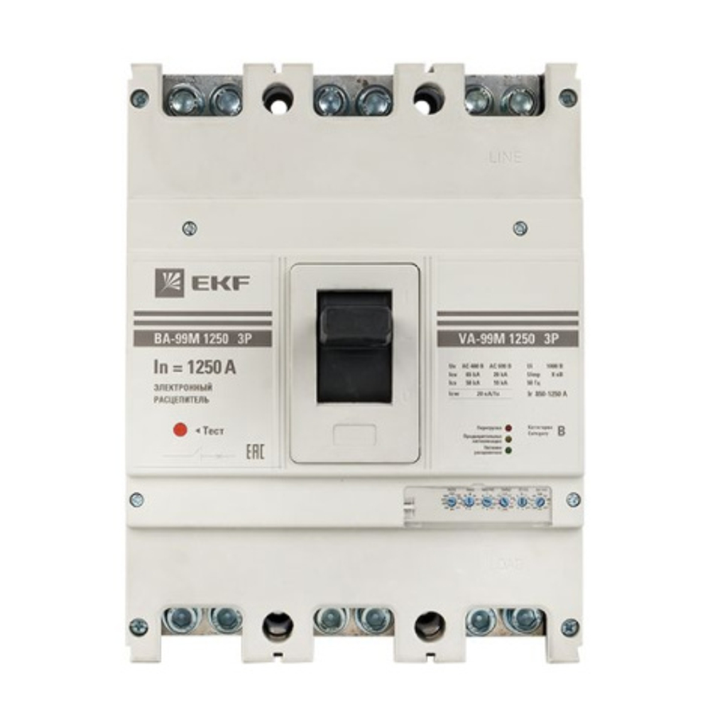 Автоматический выключатель в литом корпусе EKF mccb99-1250-1250me