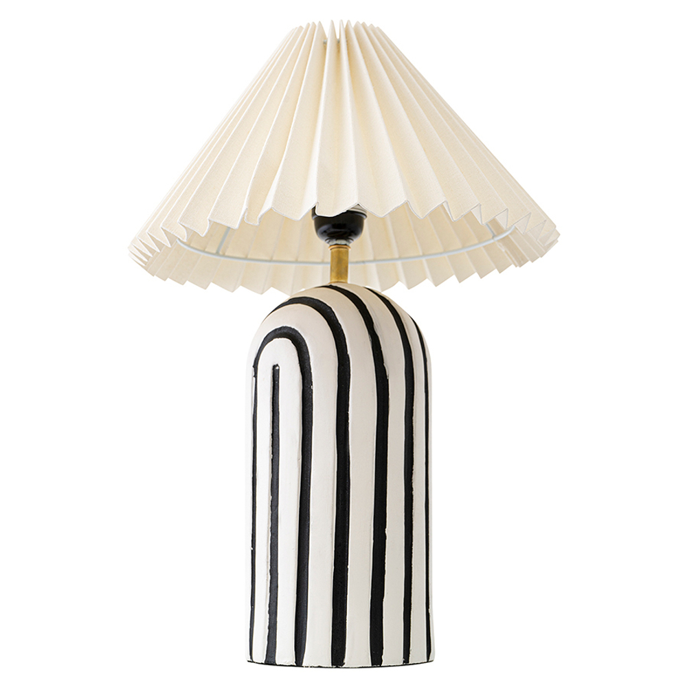 Светильник настольный stripel, D30х44 см, черный/белый