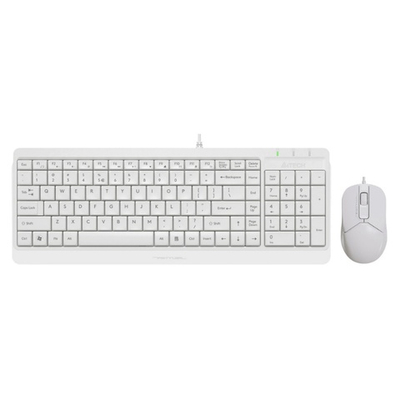 Комплект (клавиатура + мышь) A4Tech Fstyler F1512, белый, USB (мембранная)