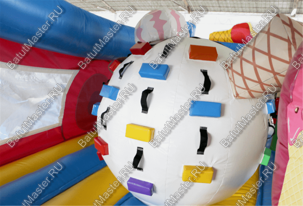 Коммерческий надувной батут "Мороженое" 8*6*4 м