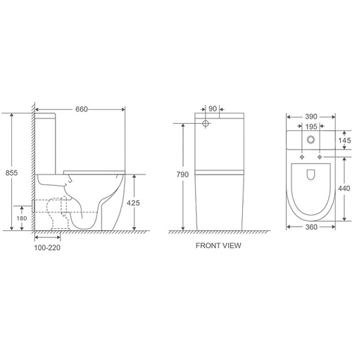 Унитаз компакт WeltWasser Merzbach 011 XL GL-WT 10000012096 с бачком и сиденьем Микролифт