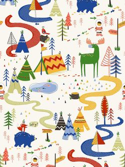 Простынь на резинке Сказка "Эскимосики" 90х200 см, перкаль