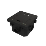 MultiDesk Лючок с розеткой 2К+З, 16А/250В, IP44 с монтажной коробкой для бетонных полов Чёрный матов