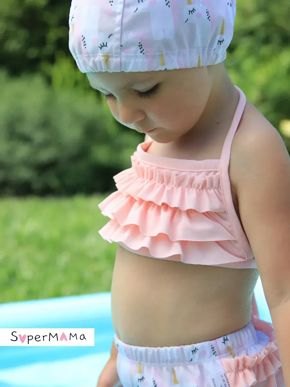 Шапочка для плавания детская непромокаемая для бассейна