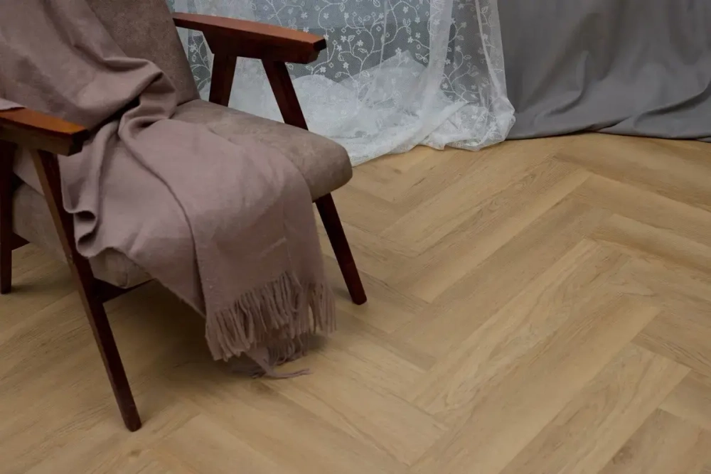 Кварц-винил SPC Steinholz Herringbone 4,5 мм Лайбниц 1.14688 м2