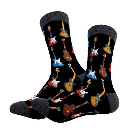 Носки Цветные гитары, р-р 40-44 (черный серый)
