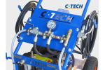 Установка опрессовочная высокого давления C-TECH DN2015 (200 бар, до 900 л/ч, 5.5 кВт, 380 В) мобильная для гидроиспытаний