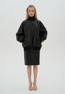 Юбка из фактурной эко-кожи Трейсс