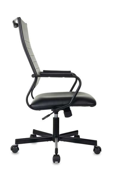 Кресло руководителя Бюрократ CH BALANCE черный экокожа крестов. металл черный