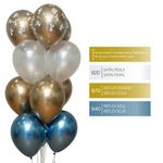 Шар (12''/30 см) Reflex, Зеркальный блеск, Золото (970), хром, 10 шт.