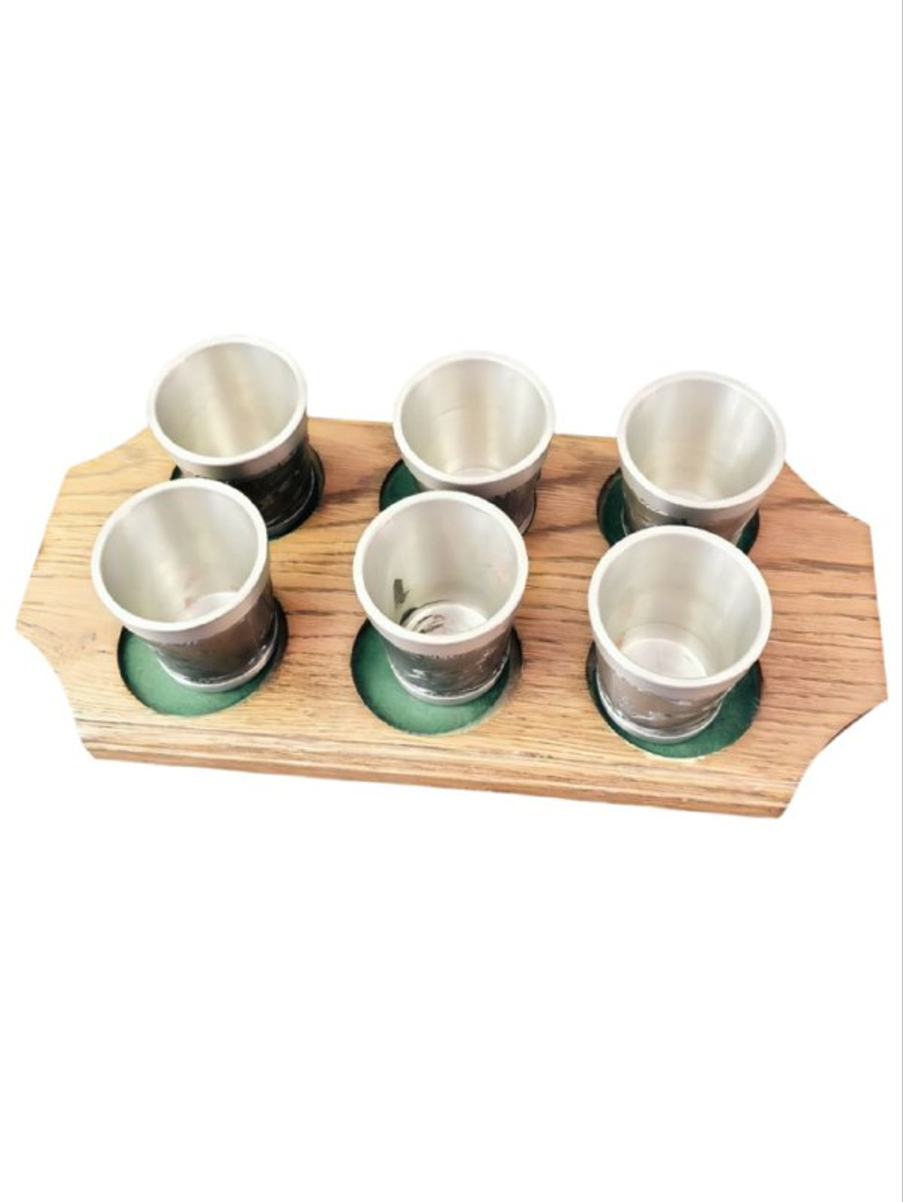 Набор 6 оловянных стопок "Охота" Zinn Германия