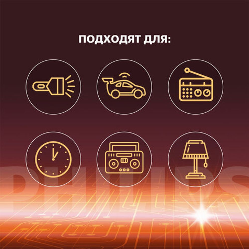 Батарейки алкалиновые КОМПЛЕКТ 2 шт., PHILIPS Power Alkaline, C (LR14, 14А), блистер, Б0062687