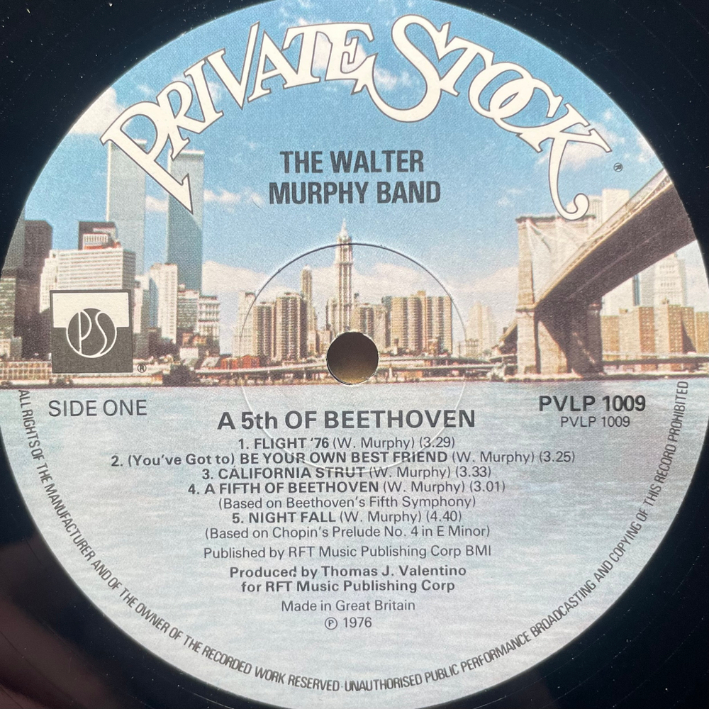 The Walter Murphy Band ‎– A Fifth Of Beethoven (Англия)