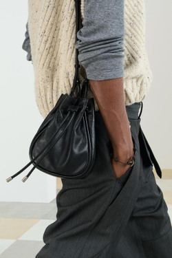 ZARA БРЮКИ СВОБОДНОГО КРОЯ ИЗ СТРУЯЩЕЙСЯ ВИСКОЗНОЙ ТКАНИ, АНТРАЦИТОВО-СЕРЫЙ