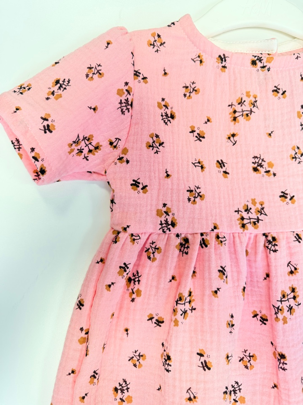 Платье муслиновое с коротким рукавом