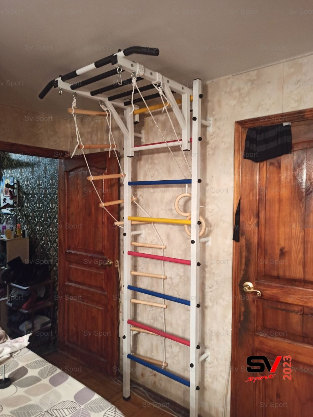 Монтаж шведской стенки Sv Sport в пеноблочные, газоблочные стены