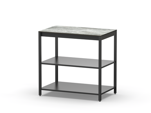 Cтол разделочный Lounge B-01, 90 см, черный/серый каспий