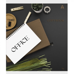 Тетрадь 96л., А5, клетка, Alingar "Office", скрепка, мелованный картон( стандарт), блок офсет, 5 дизайнов в пленке т/у