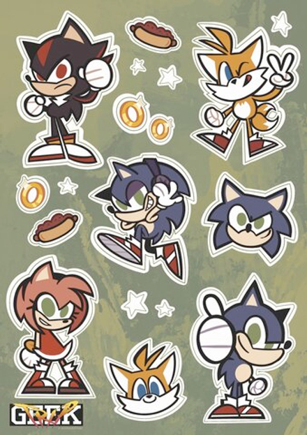 Фирменные Стикеры Соник