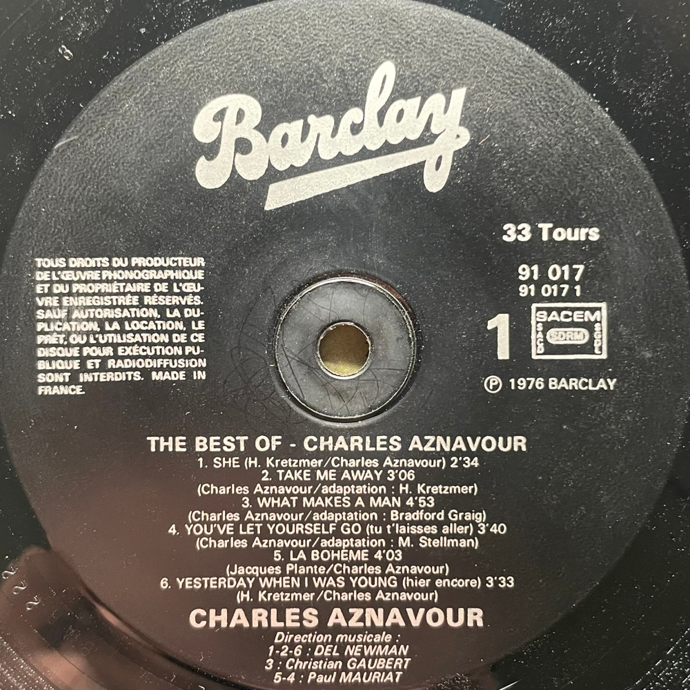 Charles Aznavour - The Best Of Charles Aznavour (Франция)