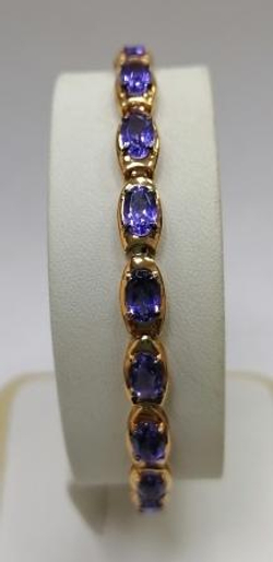 Браслет из золота с танзанитом