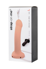 Телесный фаллос с имитацией эякуляции Silicon Cum Dildo L - 19,6 см. (Цвет: телесный)