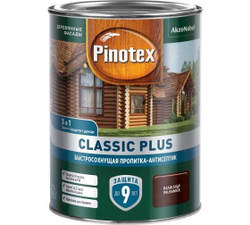 Пропитка декоративная для защиты древесины Pinotex Classic Plus 3 в 1 палисандр 0,9 л