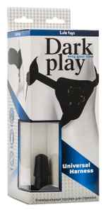 Трусы для страпона Dark Play со шнуровкой (черный) (Цвет: черный)