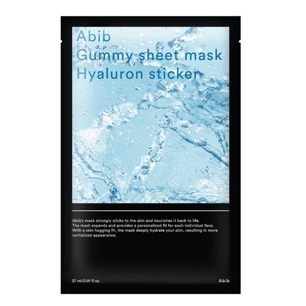 Abib Gummy Sheet Mask Hyaluron Sticker ультраувлажняющая маска с акваксилом и агавой