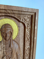 Освященная Икона Святой Княгини Ольги из дуба большая