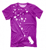 Футболка "Английский бульдог и бабочки"