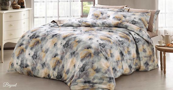 Постельное белье BRYANT коричневый  TIVOLYO HOME Турция