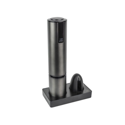 Elis Touch - Штопор электрический темно-серый; нерж. сталь + обрезатель фольги в подарочной упаковке