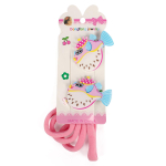 Аксессуары для волос детские в наборе 2 зажима и 4 резинки «Розовое облако» 753-428 (JINRE TRAVEL)