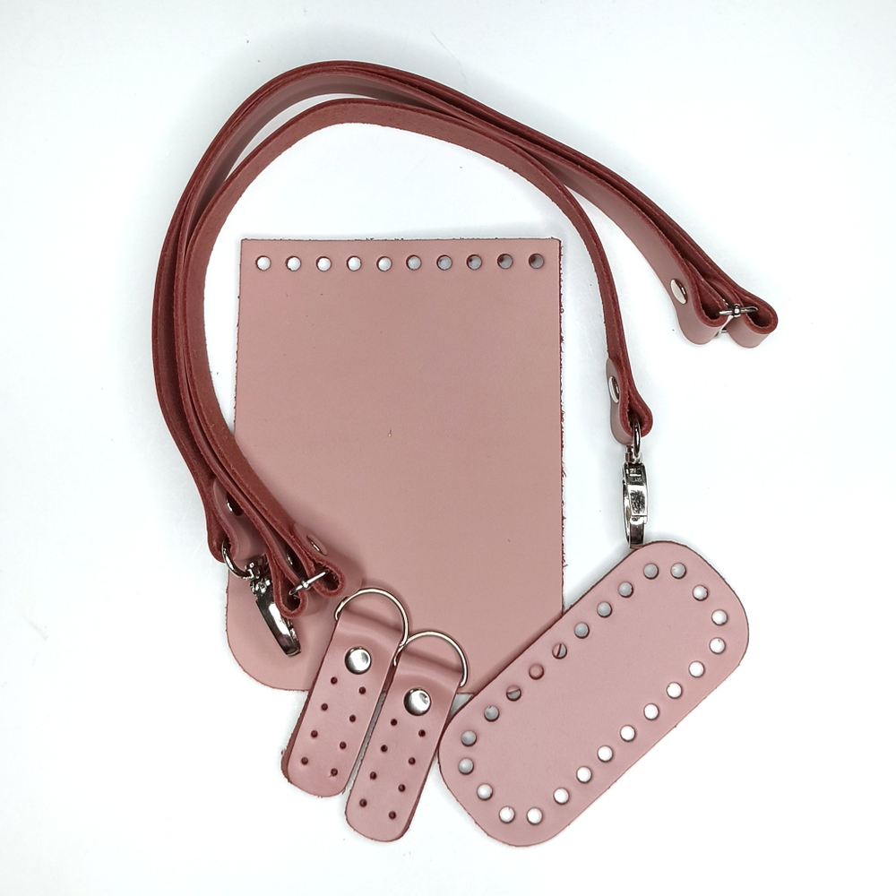 Комплект для мини-сумки Кожа Misty rose