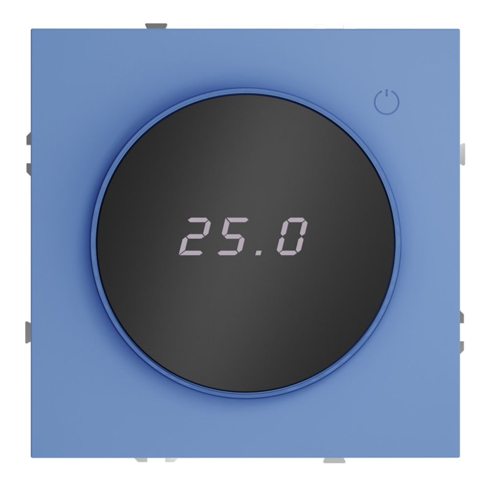 Терморегулятор электронный VOLTUM S70 с индикацией и датчиком, для теплого пола, (деним)