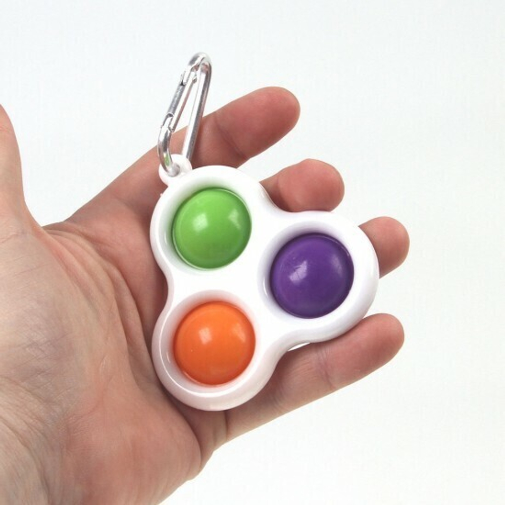 Брелок антистресс Симпл Димпл, силикон, 012696 Белый