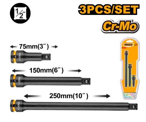 Набор ударных удлинителей для воротка 1/2" INGCO HKISEB12031 INDUSTRIAL