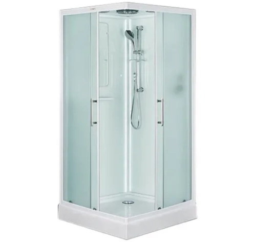 Душевая кабина Esbano (Эсбано) ES-L100CKR, с низким поддоном, с электрикой и LED освещением, 100х100х210