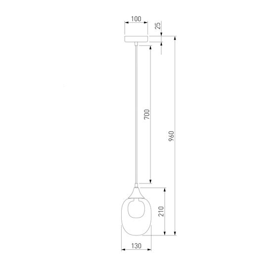 70216/1 / подвесной светильник / латунь