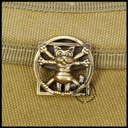 Клипса для системы MOLLE для рюкзака "Кот Да Винчи" , латунь